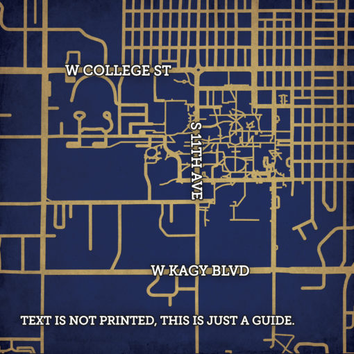 Montana State University Campus Map Art by City Prints - Image 2