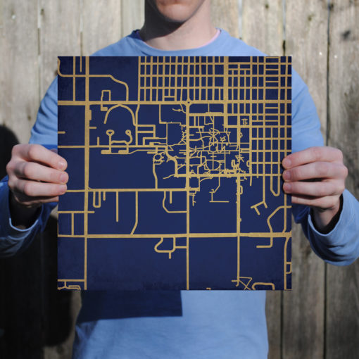 Montana State University Campus Map Art by City Prints - Image 3