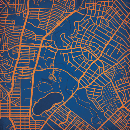 Morgan State University Campus Map Art by City Prints