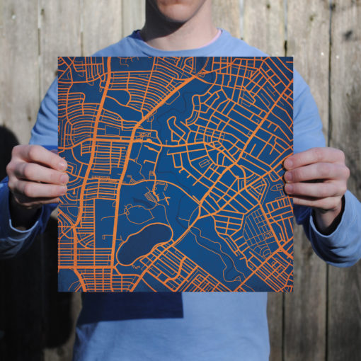 Morgan State University Campus Map Art by City Prints - Image 3