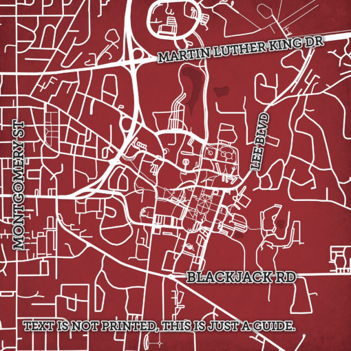Mississippi State University Campus Map Art by City Prints - Image 2