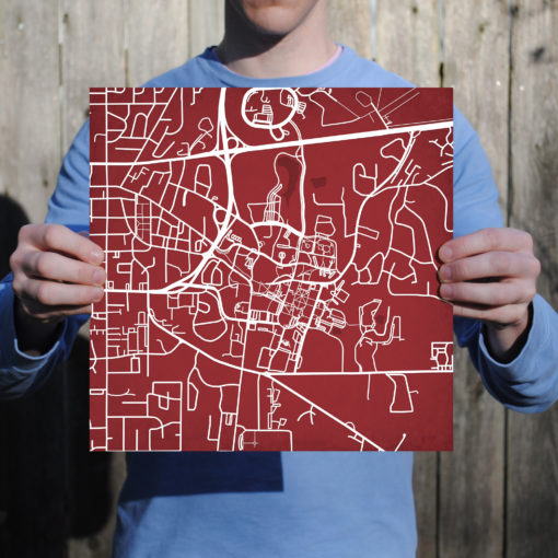 Mississippi State University Campus Map Art by City Prints - Image 3