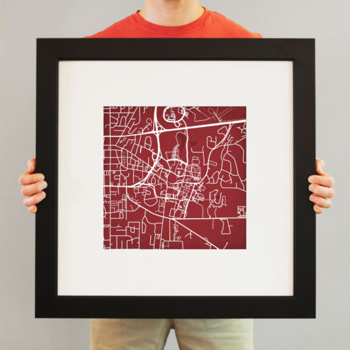 Mississippi State University Campus Map Art by City Prints - Image 4