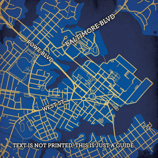 United States Naval Academy Campus Map Art by City Prints - Image 2