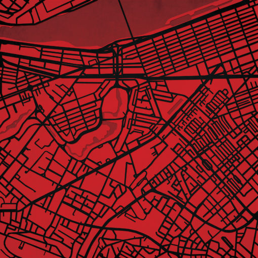 Northeastern University Campus Map Art by City Prints