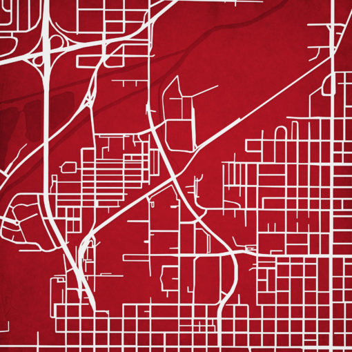 University of Nebraska-Lincoln Campus Map Art by City Prints