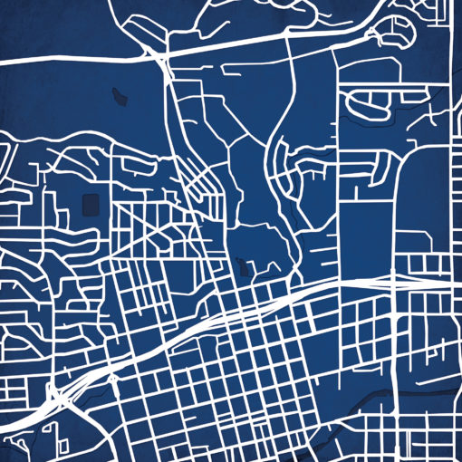 University of Nevada, Reno Campus Map Art by City Prints