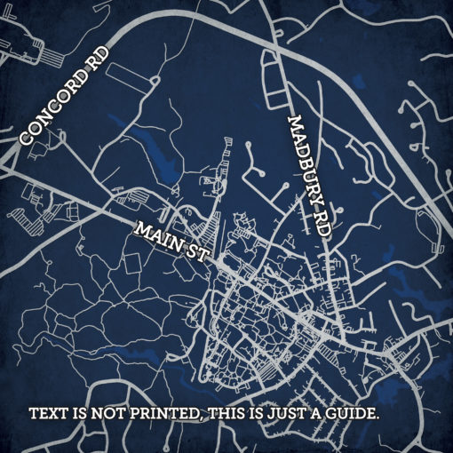 University of New Hampshire Campus Map Art by City Prints - Image 2