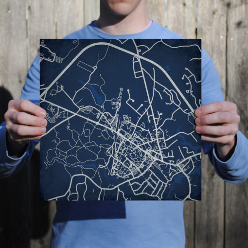 University of New Hampshire Campus Map Art by City Prints - Image 3