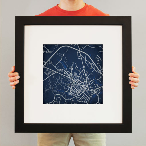 University of New Hampshire Campus Map Art by City Prints - Image 4
