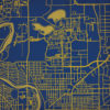 University of Notre Dame Campus Map Art by City Prints