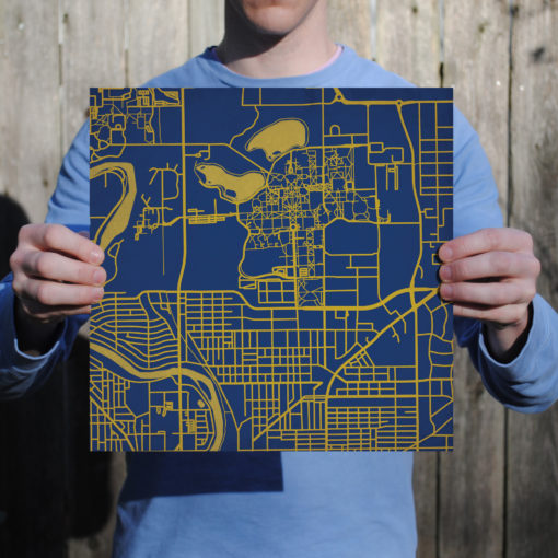 University of Notre Dame Campus Map Art by City Prints - Image 3