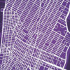 New York University Campus Map Art by City Prints