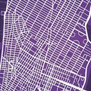 New York University Campus Map Art by City Prints