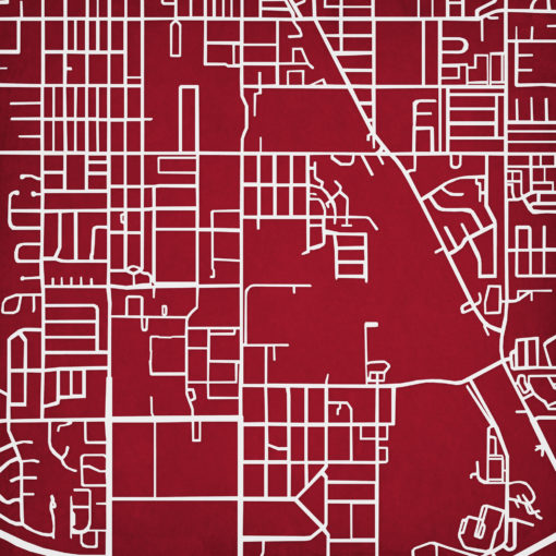 University of Oklahoma Campus Map Art by City Prints