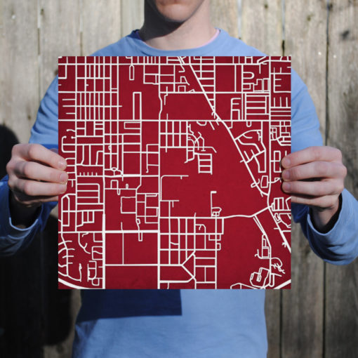 University of Oklahoma Campus Map Art by City Prints - Image 3