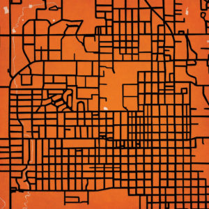 Oklahoma State University Campus Map Art by City Prints