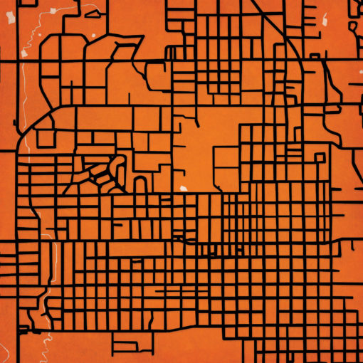 Oklahoma State University Campus Map Art by City Prints