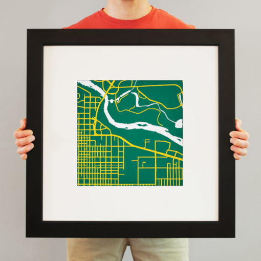 University of Oregon Campus Map Art by City Prints - Image 4
