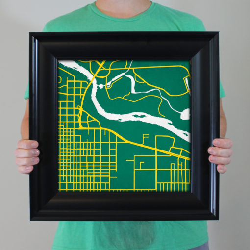 University of Oregon Campus Map Art by City Prints - Image 5