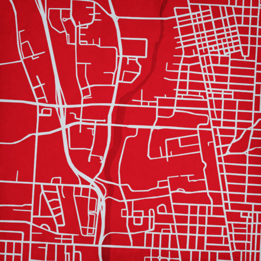 Ohio State University Campus Map Art by City Prints