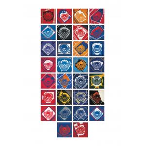 Pro Baseball Parks League Print by City Prints