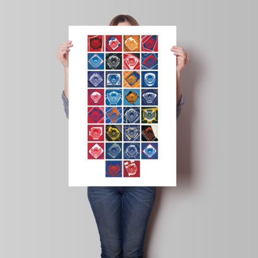 Pro Baseball Parks League Print by City Prints - Image 2