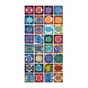 Pro Football Stadium League Print by City Prints