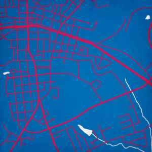 Presbyterian College Campus Map Art by City Prints