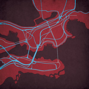Bludhaven Map Art by City Prints
