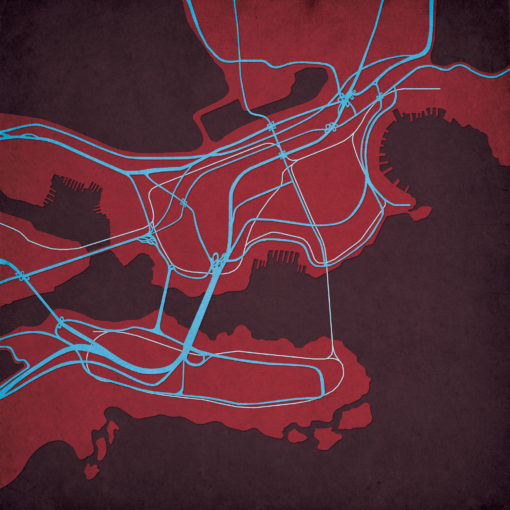 Bludhaven Map Art by City Prints