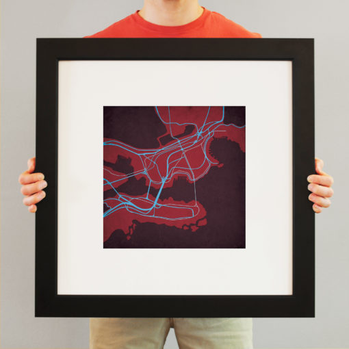 Bludhaven Map Art by City Prints - Image 3