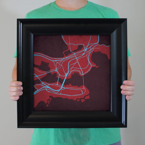 Bludhaven Map Art by City Prints - Image 4