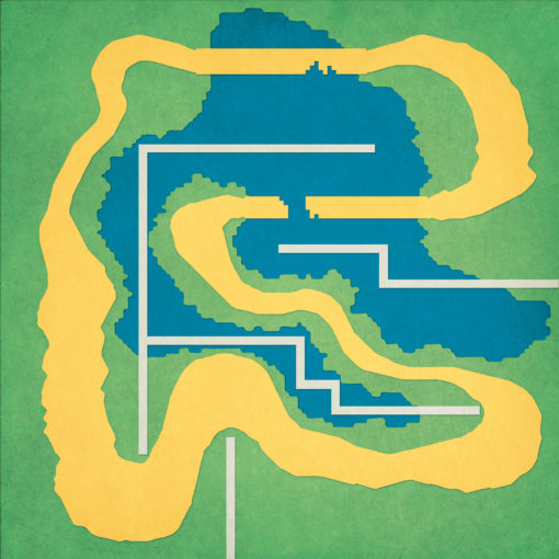 Super Mario Kart,Donut Plains Map Art by City Prints