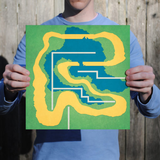 Super Mario Kart,Donut Plains Map Art by City Prints - Image 2
