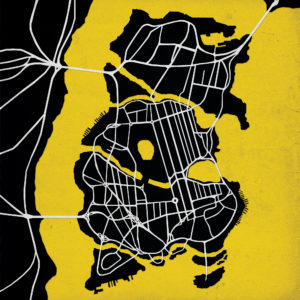 Batman, Gotham City Map Art by City Prints
