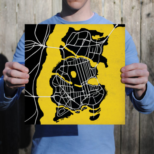 Batman, Gotham City Map Art by City Prints - Image 2