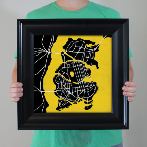 Batman, Gotham City Map Art by City Prints - Image 4