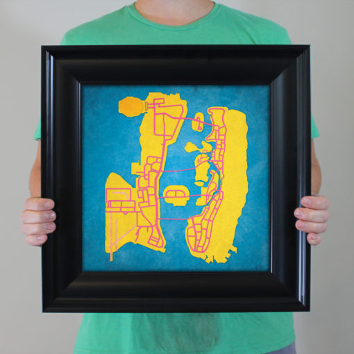 Grand Theft Auto, Vice City Map Art by City Prints - Image 4