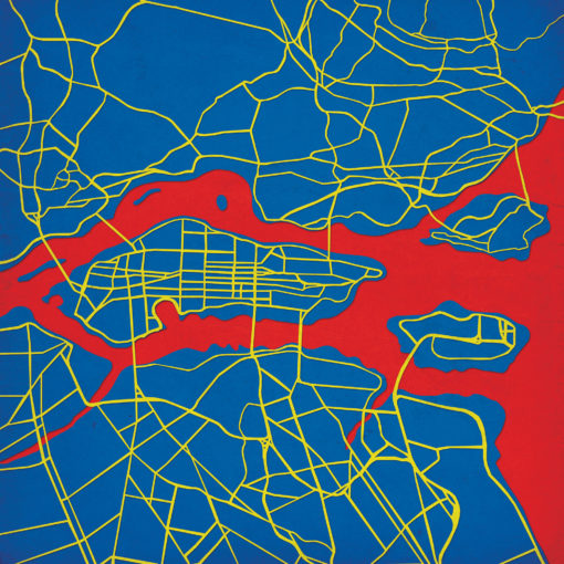 Superman, Metropolis Map Art by City Prints