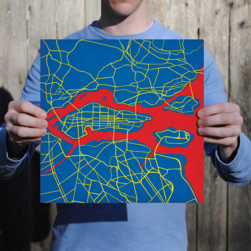 Superman, Metropolis Map Art by City Prints - Image 2