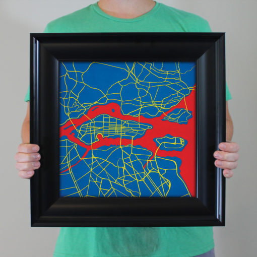 Superman, Metropolis Map Art by City Prints - Image 4