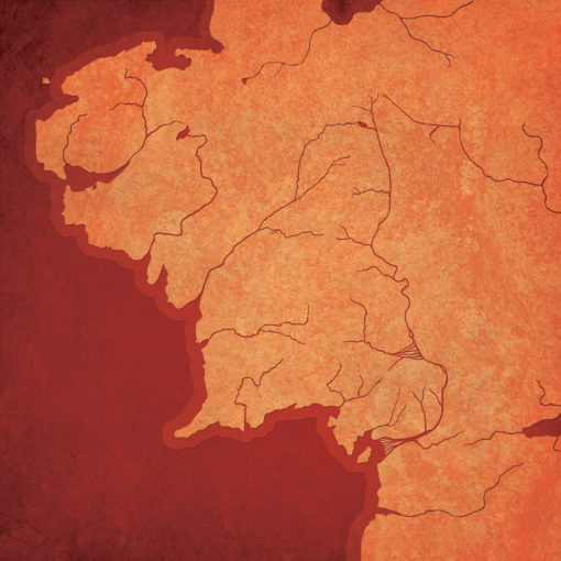 Lord of the Rings, Middle Earth Map Art by City Prints