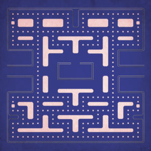 Ms. Pac-Man Map Art by City Prints
