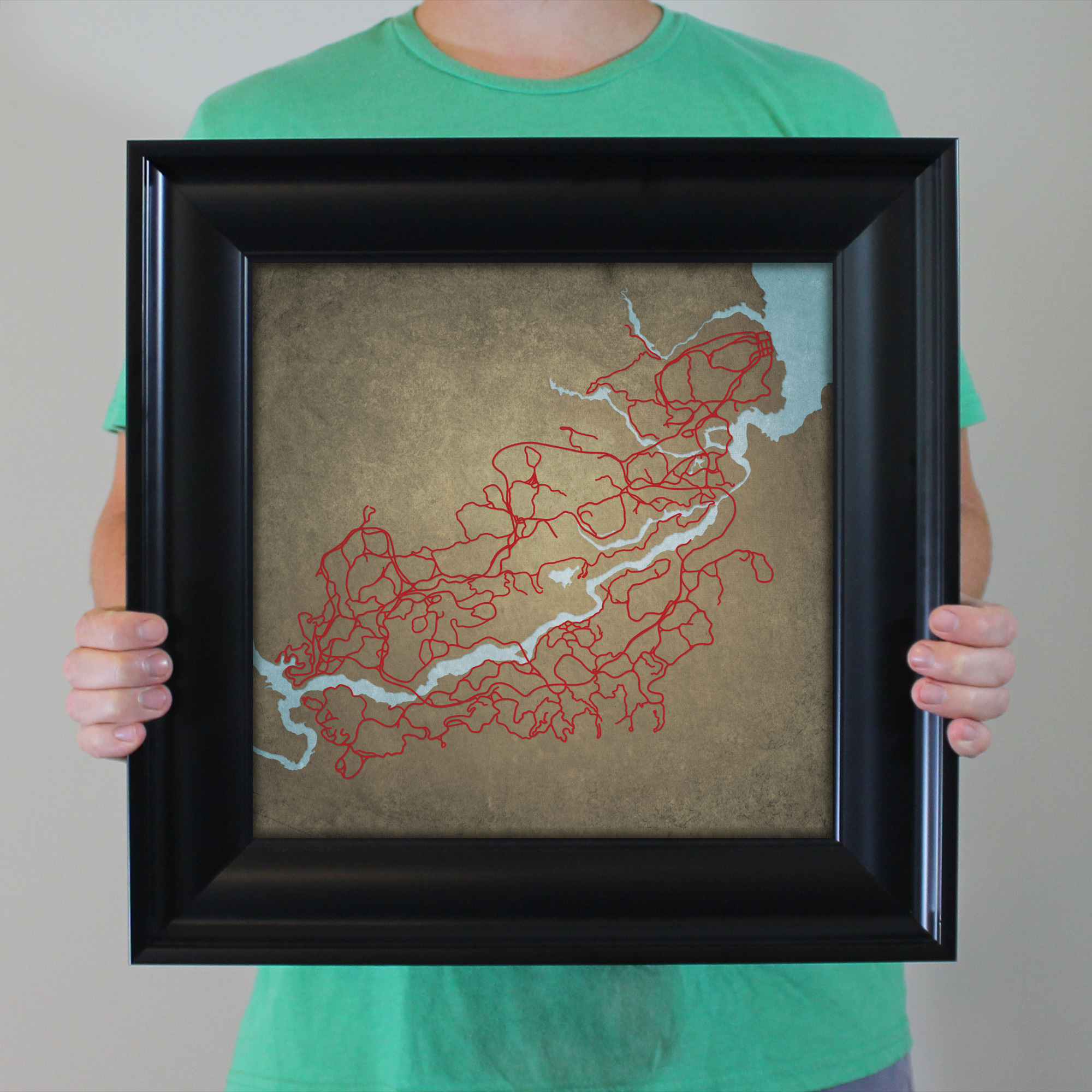 Gears of War, Mercy Map Art by City Prints - The Map Shop