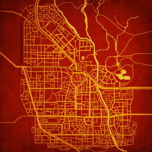 Resident Evil, Raccoon City Map Art by City Prints
