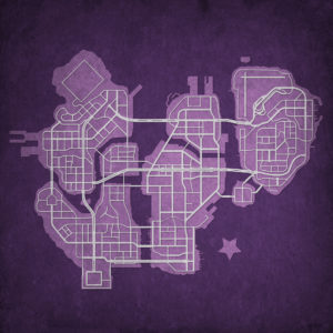 Saints Row: The Third Map Art by City Prints