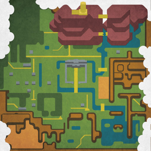 The Legend of Zelda, Light World Map Art by City Prints