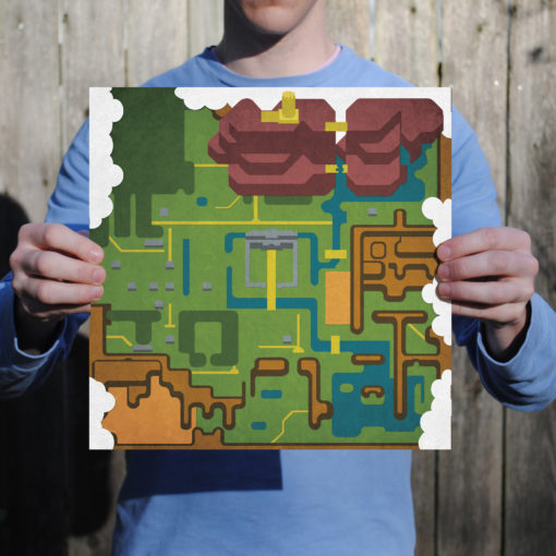 The Legend of Zelda, Light World Map Art by City Prints - Image 2