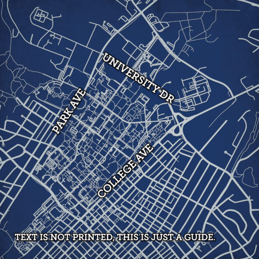 Pennsylvania State University Campus Map Art by City Prints - Image 2